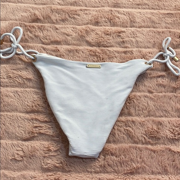 White Ribbed Bikini Bottom - Picture 2 of 2